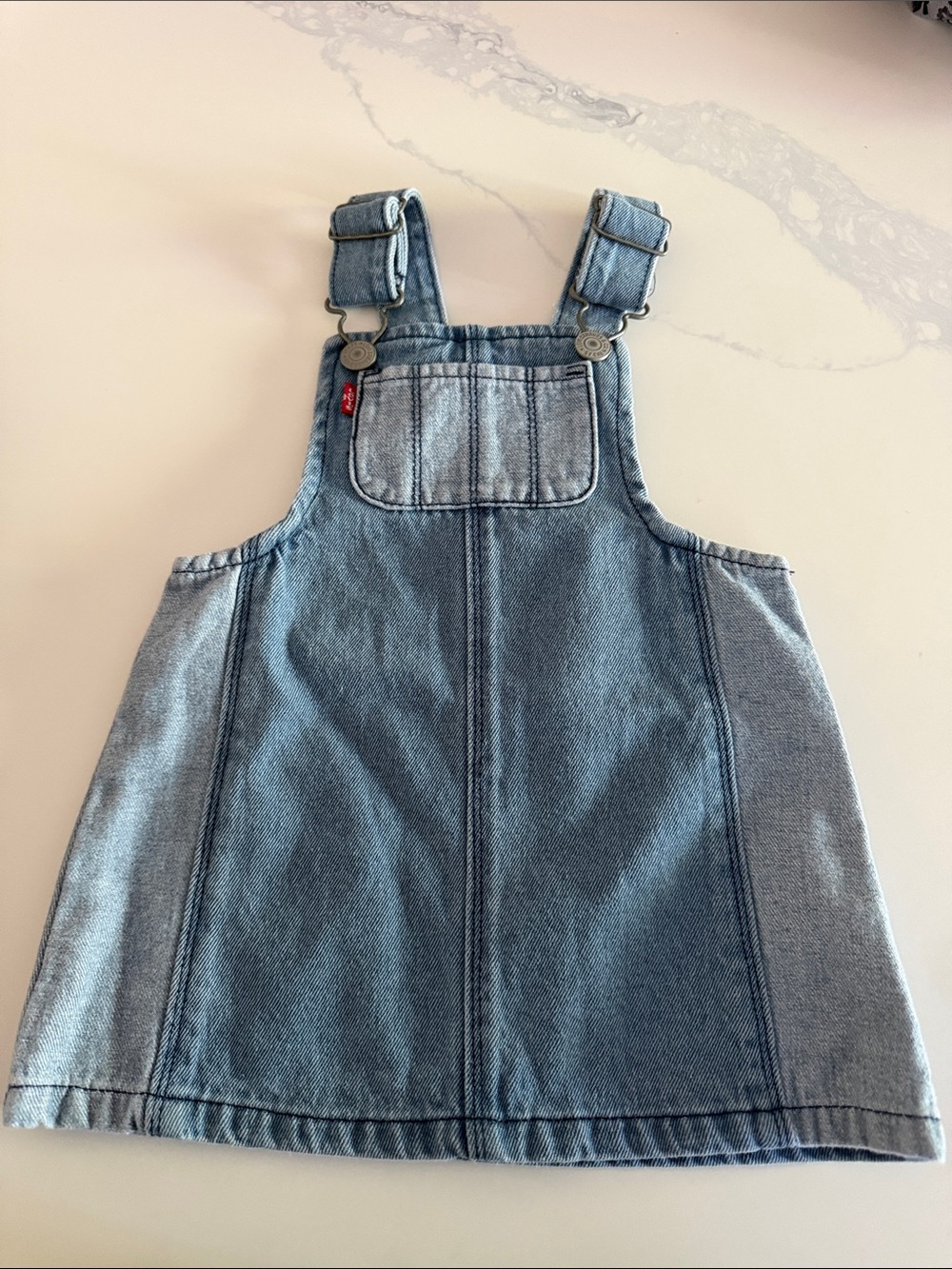 Levi's Light Blue Denim Overall Dress for Kids